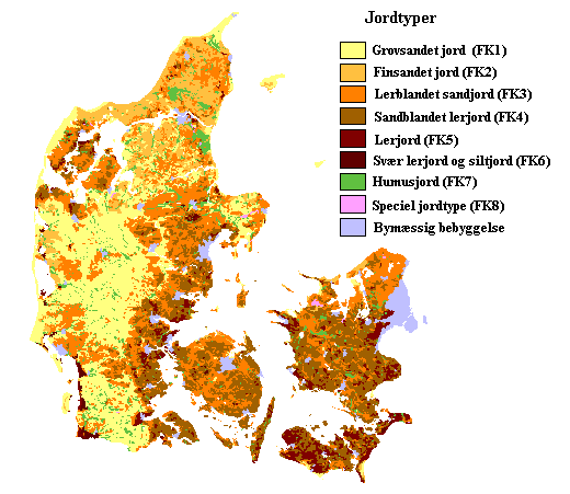 Jordtypekort DK 1:200.000